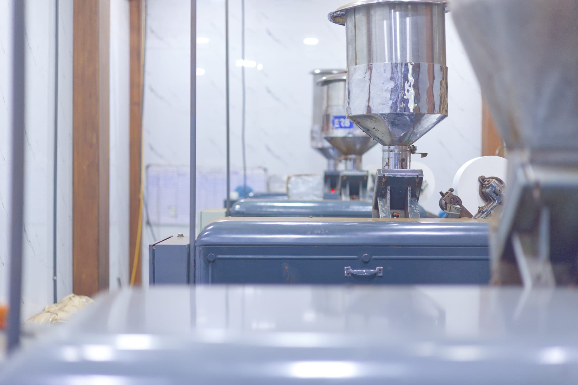 Pouch filling machines on the Nimali Tea line